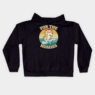 For The Homies Cat Pouring Milk Kids Hoodie